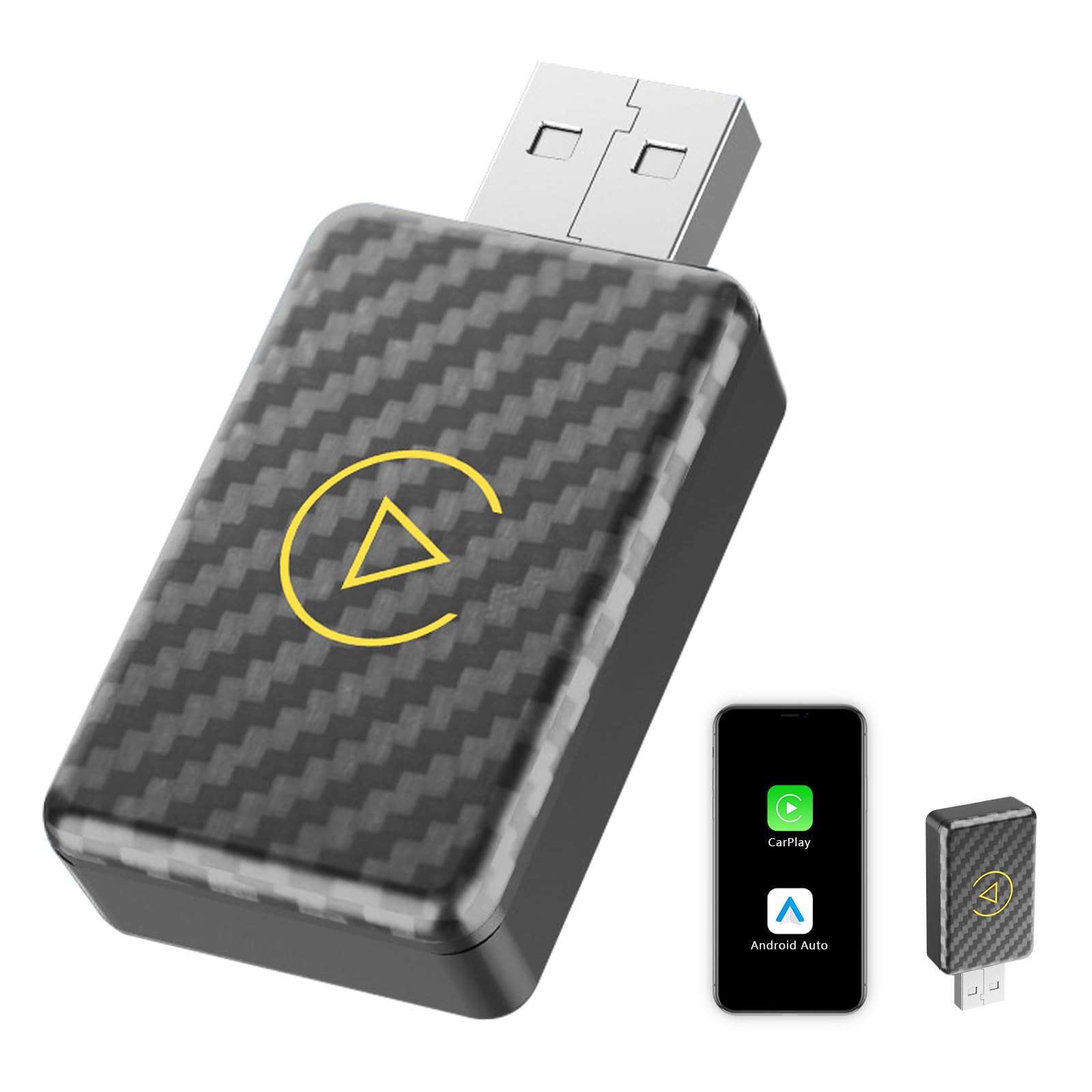 2-in-1 Wireless CarPlay & Android Auto Adapter-with 98% CarPlay-Enabled Vehic...