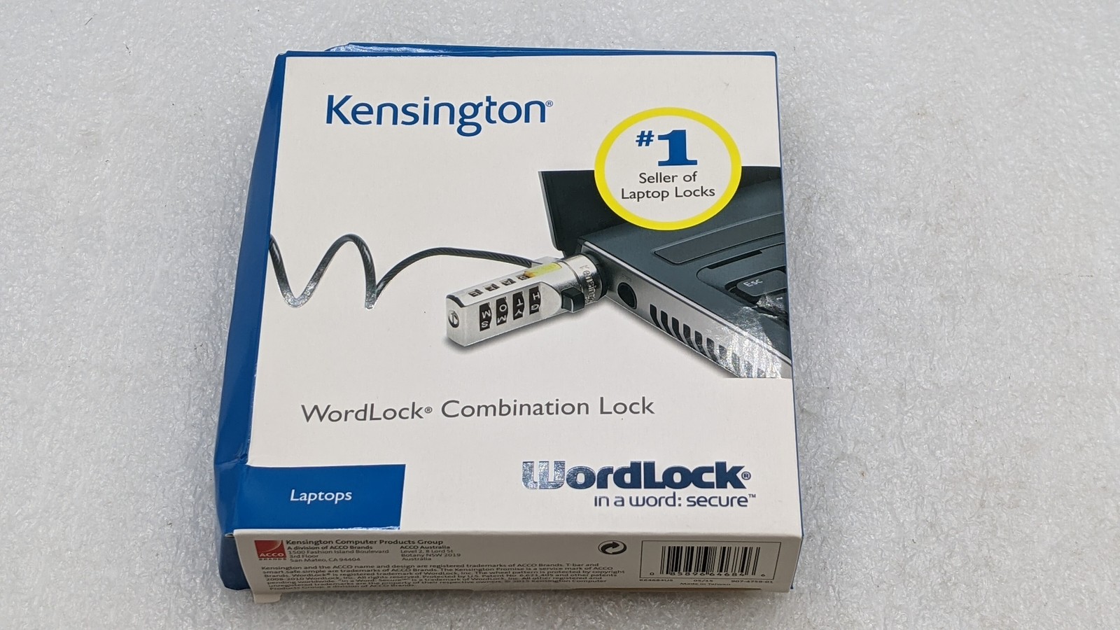 Kensington Combination Cable Laptop Lock (K64673AM) Security NIB - 