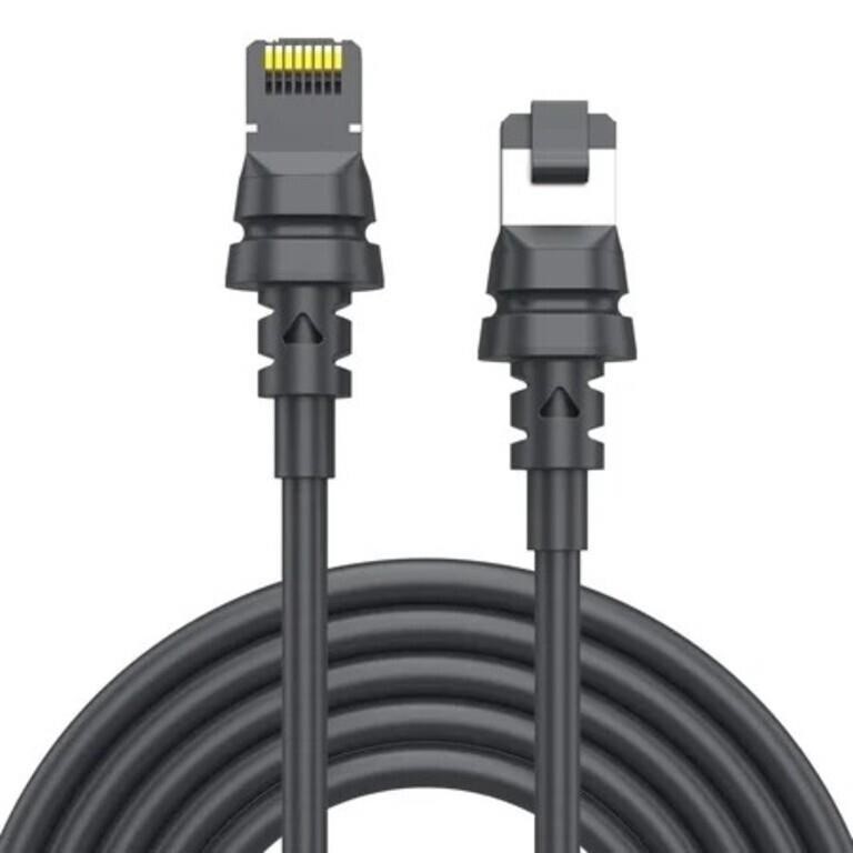 Daqa 50FT Replacement Cable for Starlink Gen 3 V3 Standard Waterproof Black