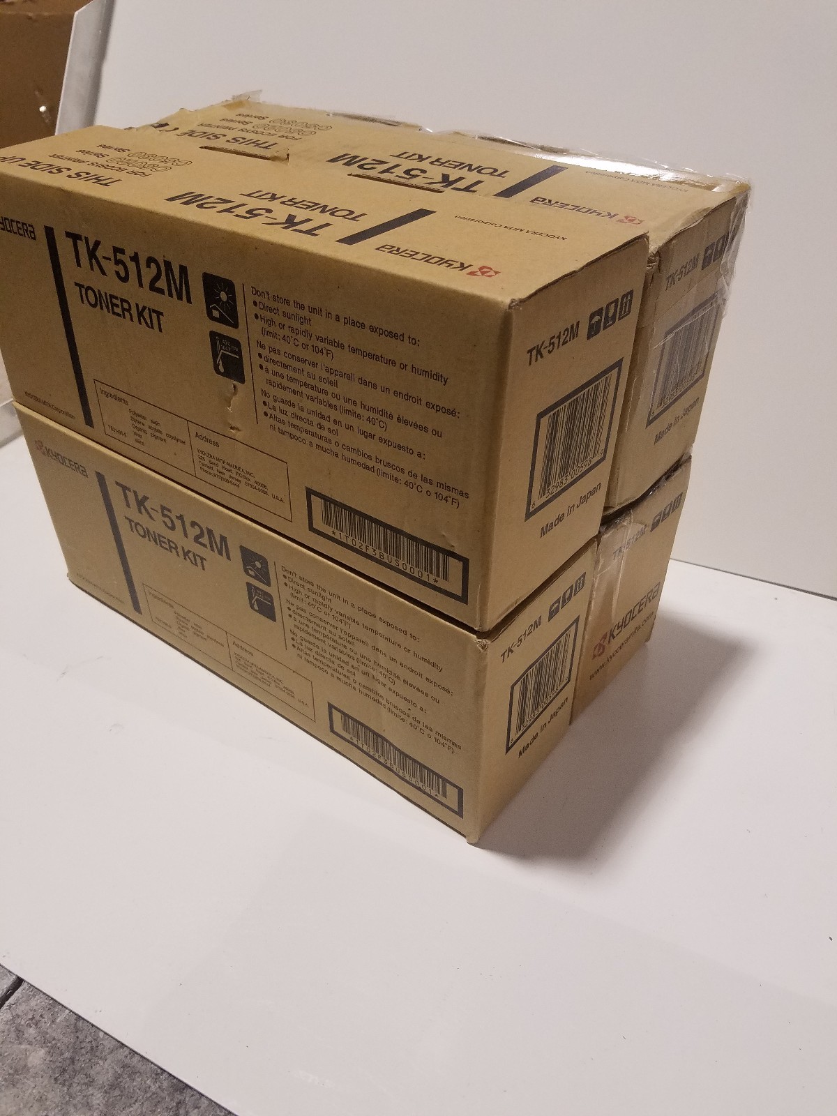 LOT OF 4 Genuine Kyocera TK-512M Magenta Toner - NEW SEALED           #F2