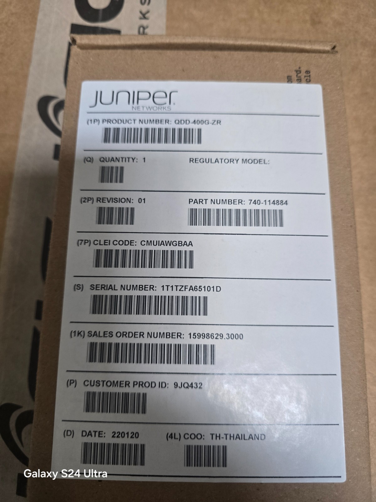 Juniper QDD-400G-ZR QSFP-DD 400GbE ZR Optical Module – Genuine Juniper