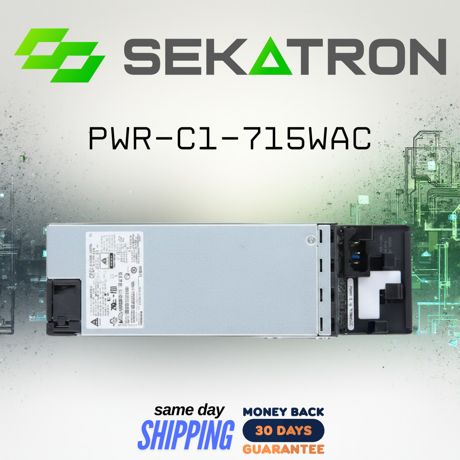 🔌 Cisco PWR-C1-715WAC • 715W AC Power Supply • For Catalyst 3850 / 9300 ⚡