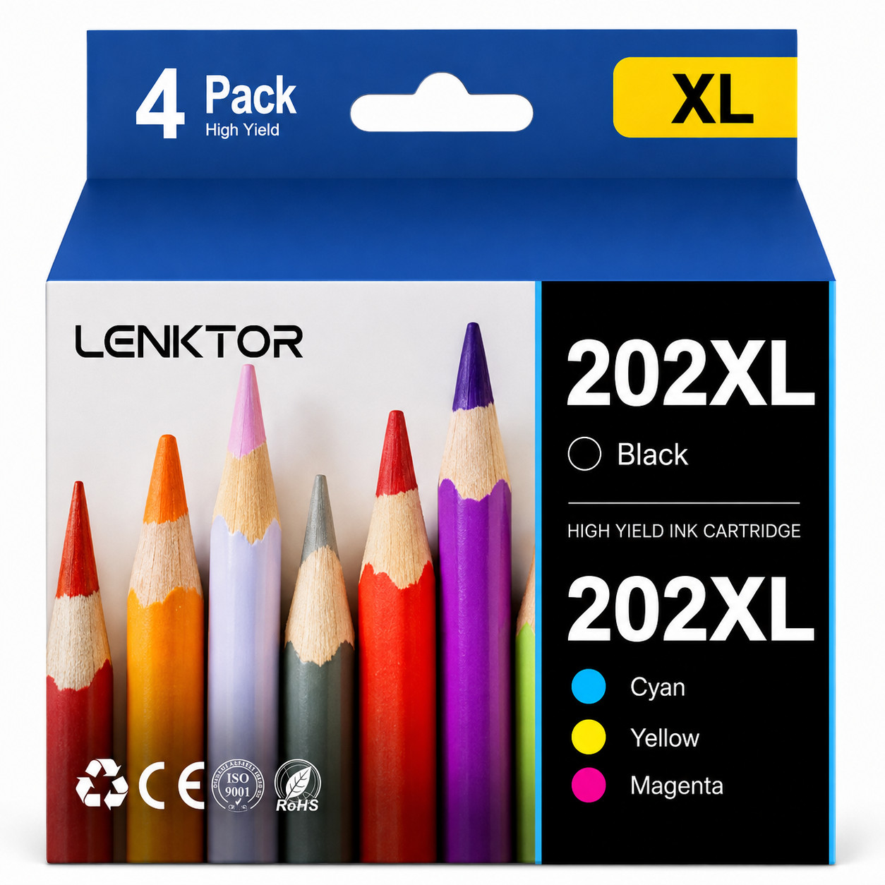 202XL 4PK Y/M/C/BK Ink Cartridge for Expression Home XP-5100 WorkForce WF-2860