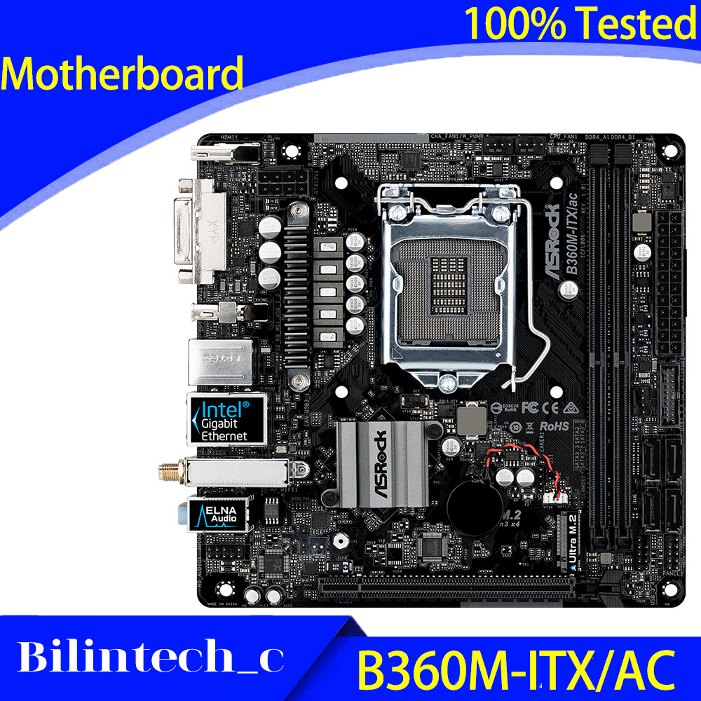 FOR ASRock B360M-ITX/AC B360 Motherboard Supports with wifi Bluetooth 32GB DDR4