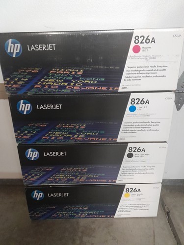 HP 826A  Toner Set CF310A, CF311A, CF312A,CF313A  LaserJet Toner B,C,Y,M Sealed