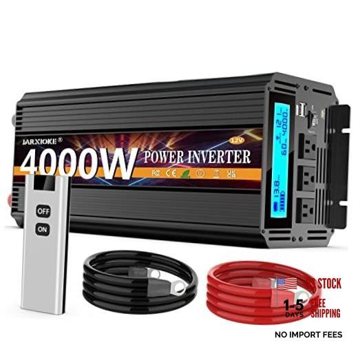 4000 Watt Power Inverter 12V DC to 110V 120V Converter for Family RV 12v-4000W
