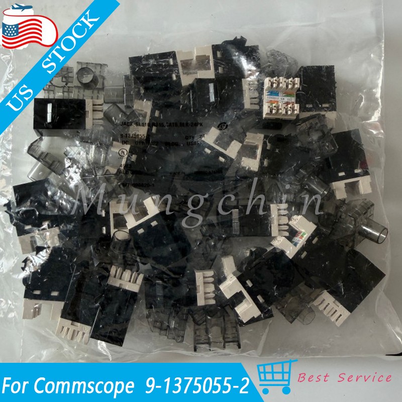 24PCS Modular Jack Black Dust Cover Commscope 9-1375055-2 SL110 SERIES RJ45 CAT6