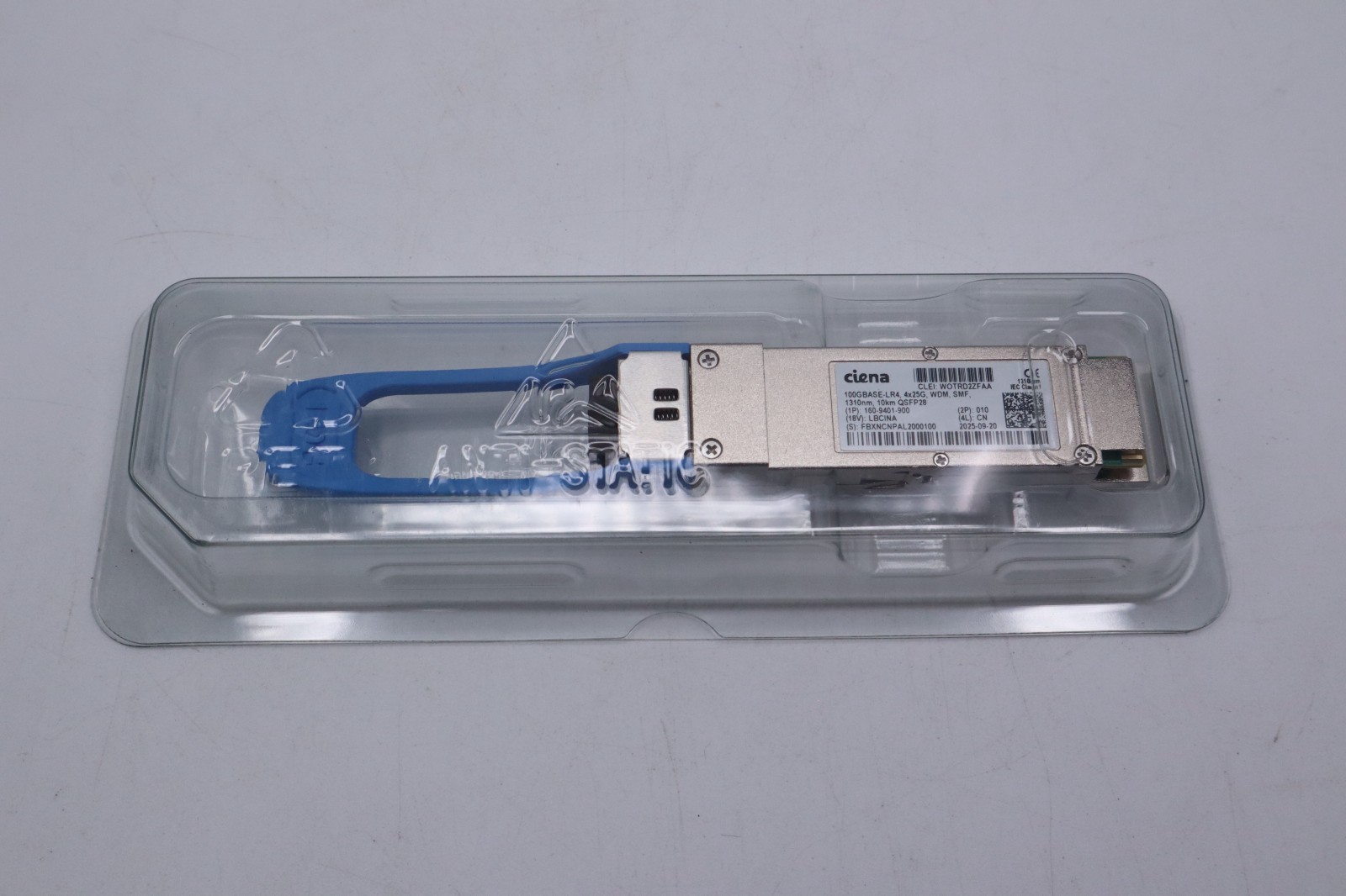 CIENA 160-9401-900 QSFP28 100GBASE-LR4 4x25G WDM SMF 1310NM 10KM WOTRD2ZFAA