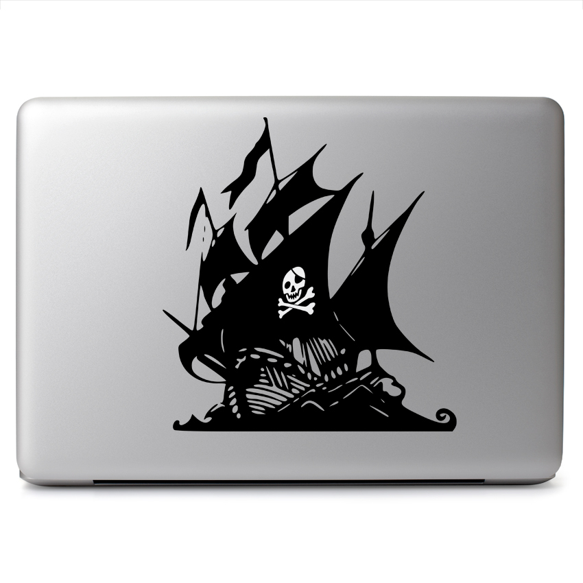 Glowing Skull Pirate Ship for Macbook Laptop Car Window Auto Vinyl Decal Sticker