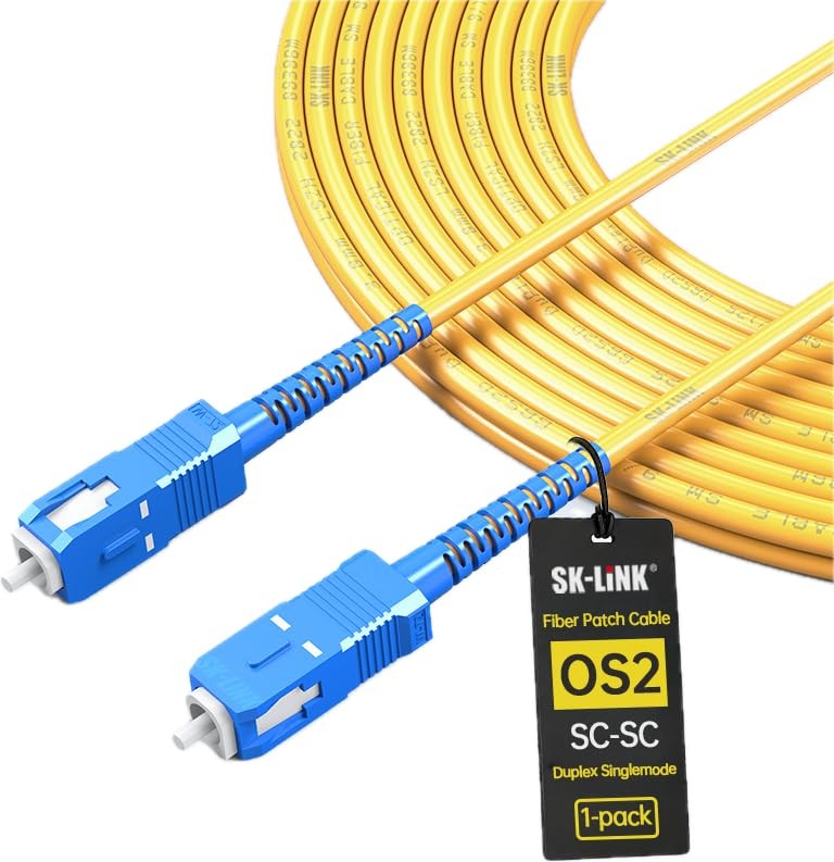 7 Ft 2M OS2 LSZH SC/UPC To SC/UPC Simplex Single Mode Fiber Optic Patch Cable