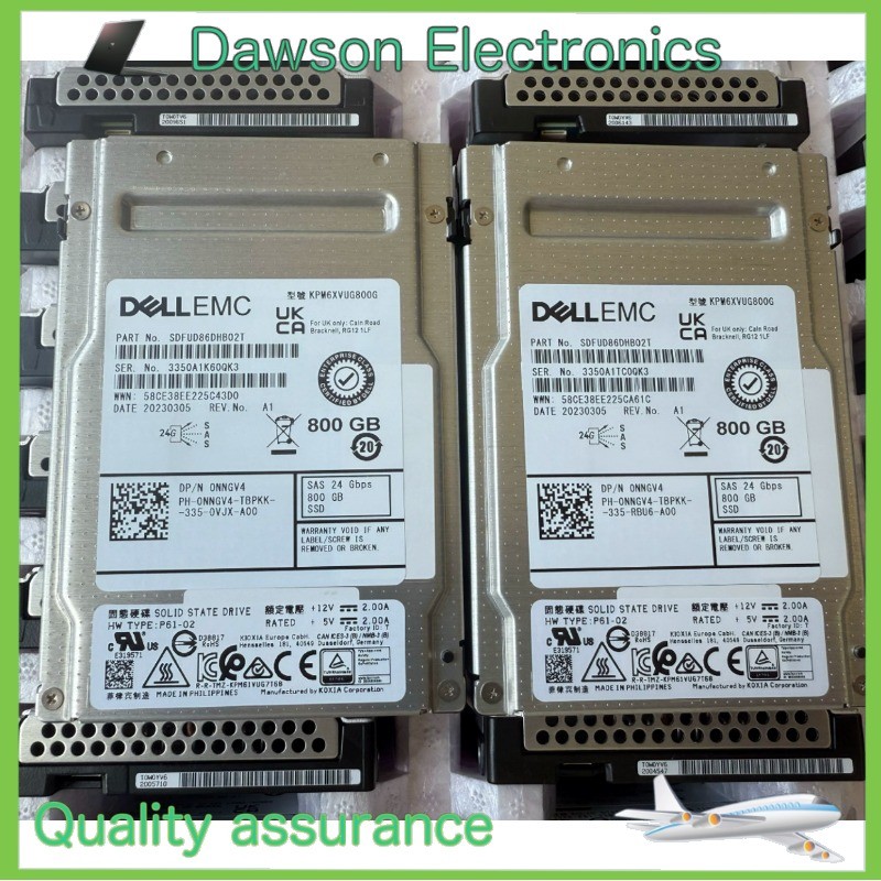 KPM6XVUG800G NNGV4 0NNGV4 Dell 800GB 24Gbps SAS MU TLC 2.5'' SSD 14/15/16G K New