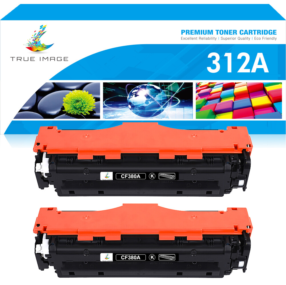 2 PKs CF380A Black Toner for HP 312A Color Laserjet Pro MFP M476nw M476dn M476dw
