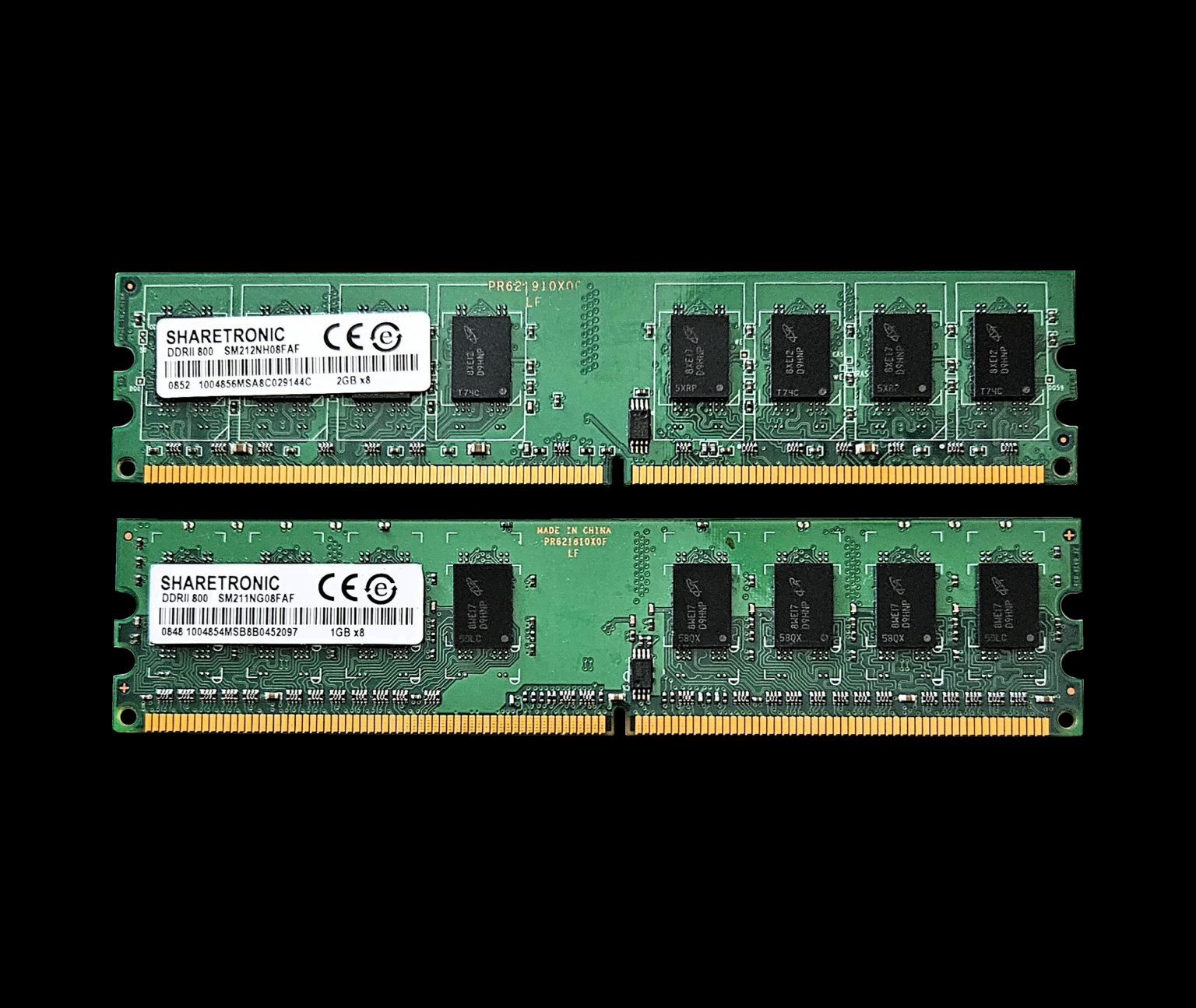 Sharetronic (Micron Chips) Mixed Pair 2GB+1GB PC2-6400 DDR2 800 240p DIMM Memory