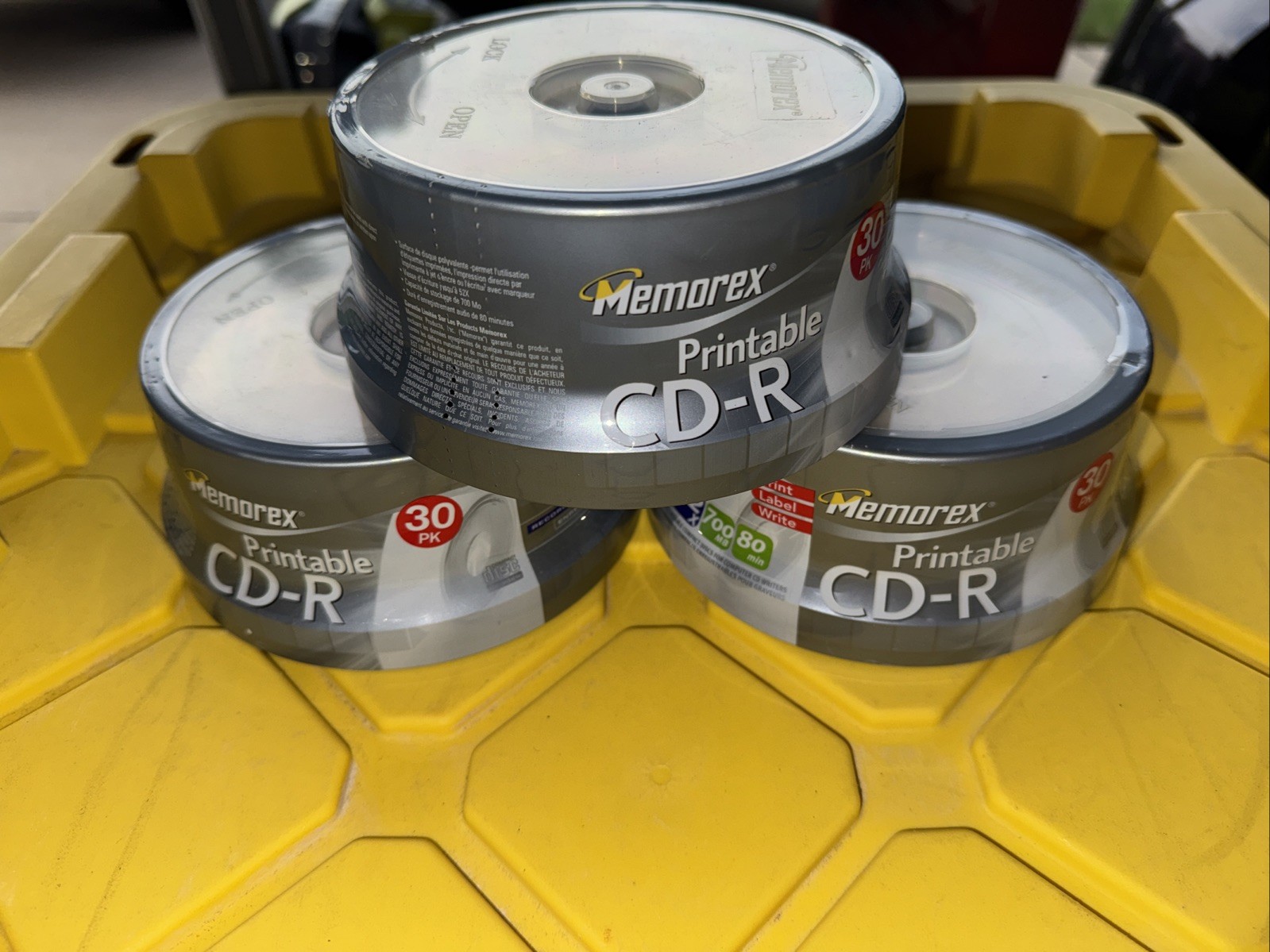 Lot Of 3 (30) PK Memorex Printable CD-R 52X 700MB 80Min Disc Recordable New
