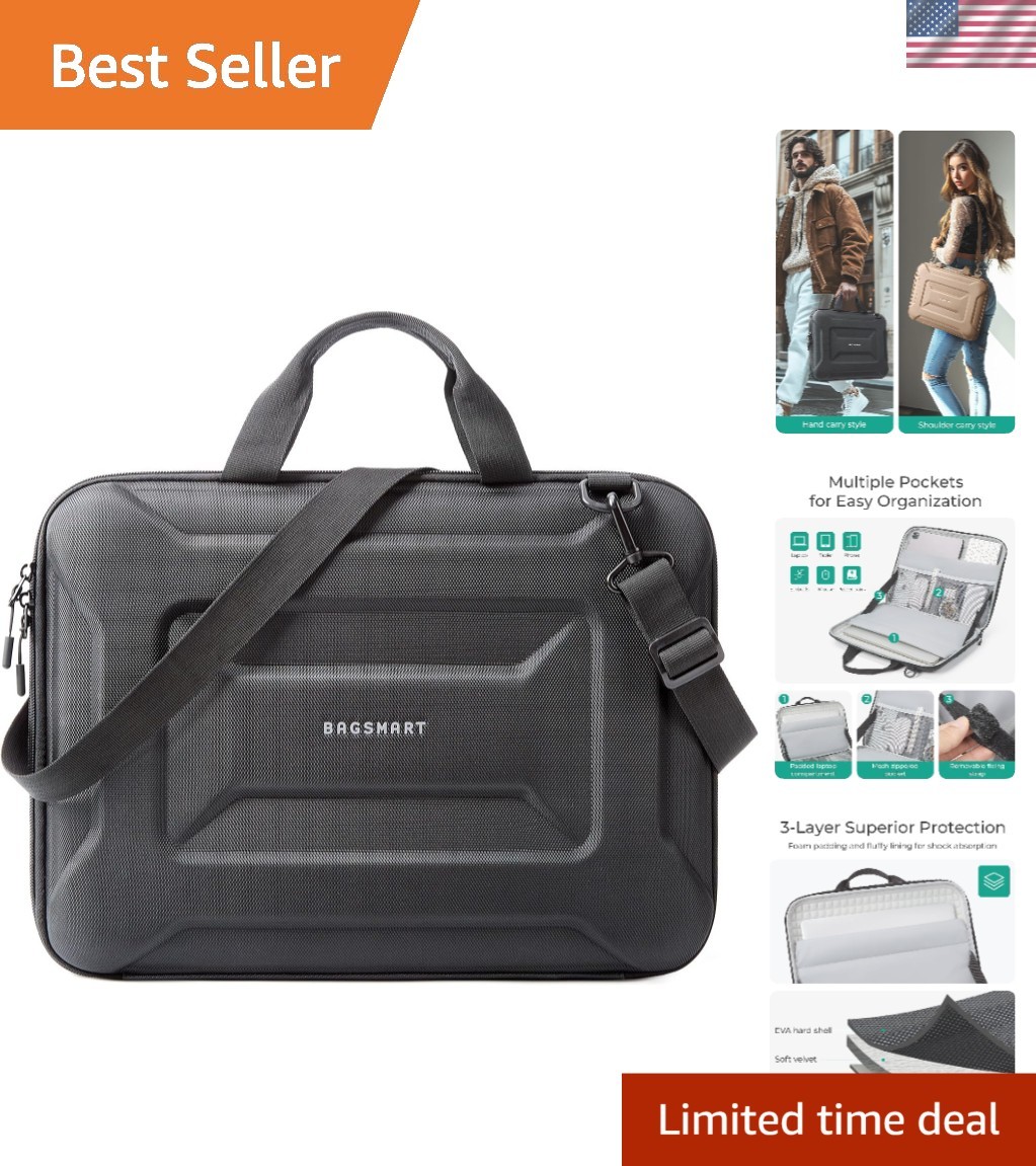 Elegant Waterproof Laptop Sleeve for 15-16 Inch Devices with Organizer Pockets