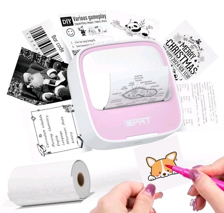 iDPRT Sticker Printer, Portable Sticker Maker Machine, Mini Inkless Bluetooth...