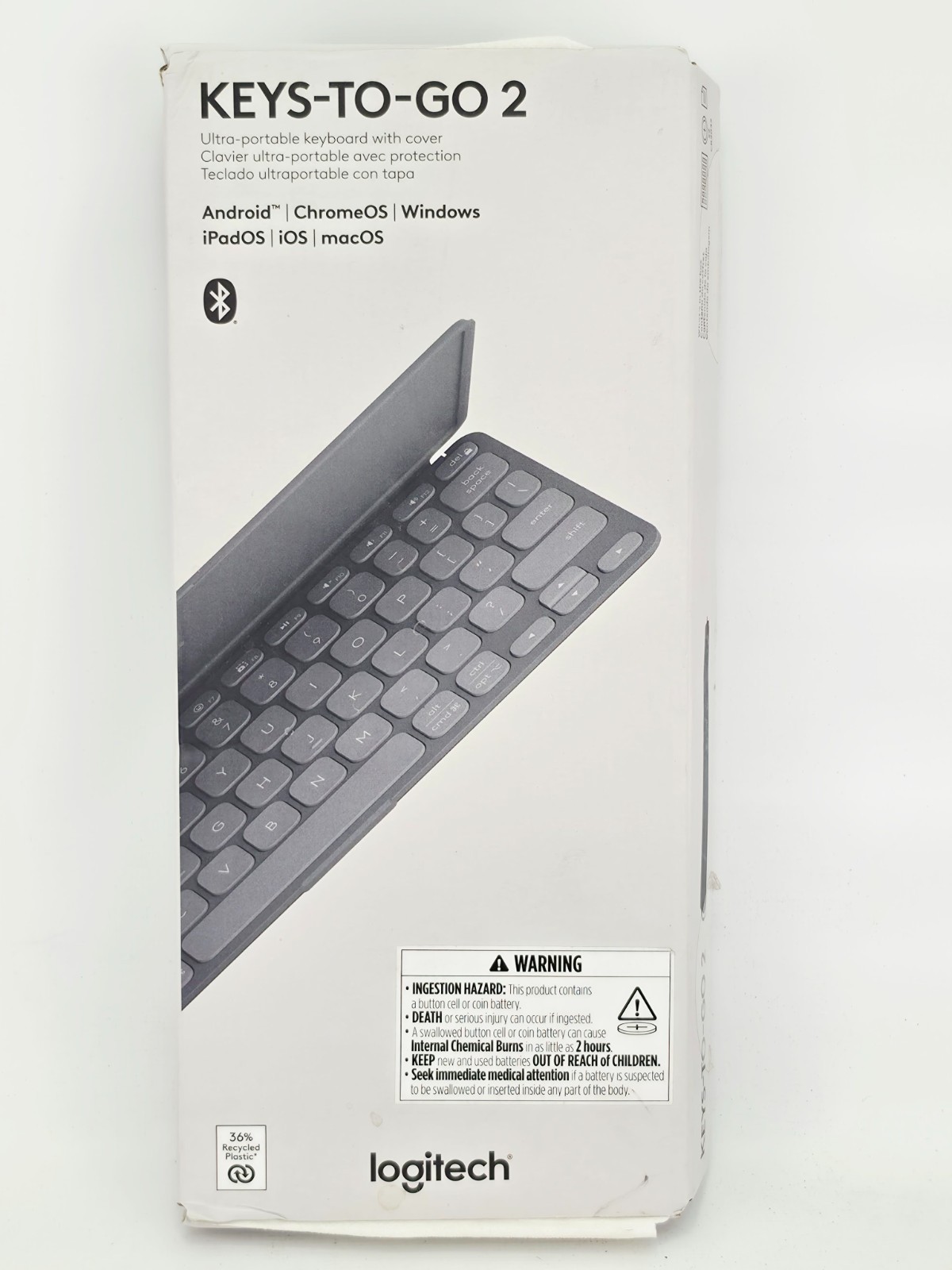 Logitech Keys To Go 2 Ultra portable Lightweight Keyboard  Bluetooth