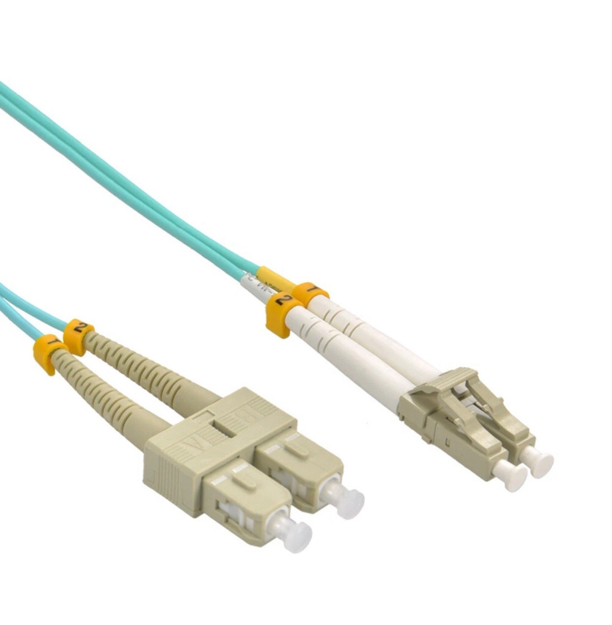 5Pack 5m/16ft OM3 SC To LC Fiber Patch Cables