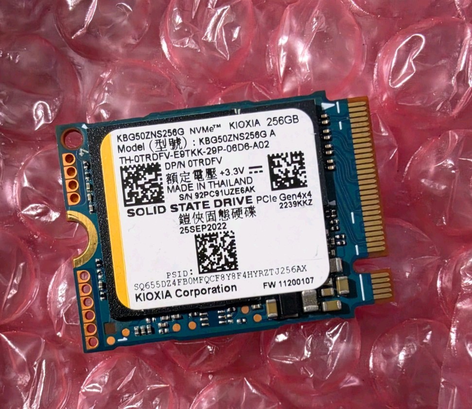 KIOXIA BG5 256GB M.2 NVMe Internal SSD Used KBG50ZNS256G (no box)