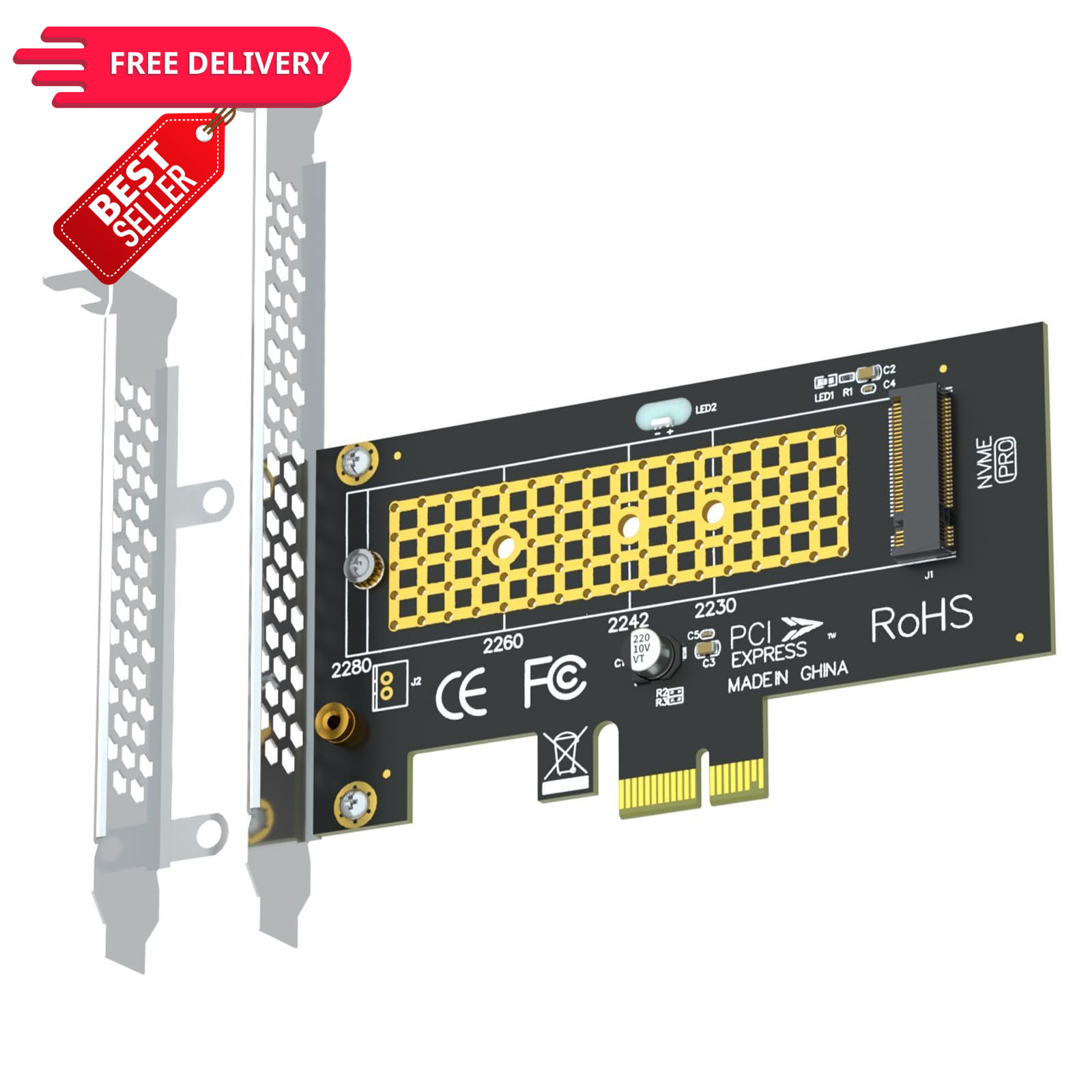 GLOTRENDS PA09-X1 M.2 NVMe to PCIe 4.0 X1 Adapter