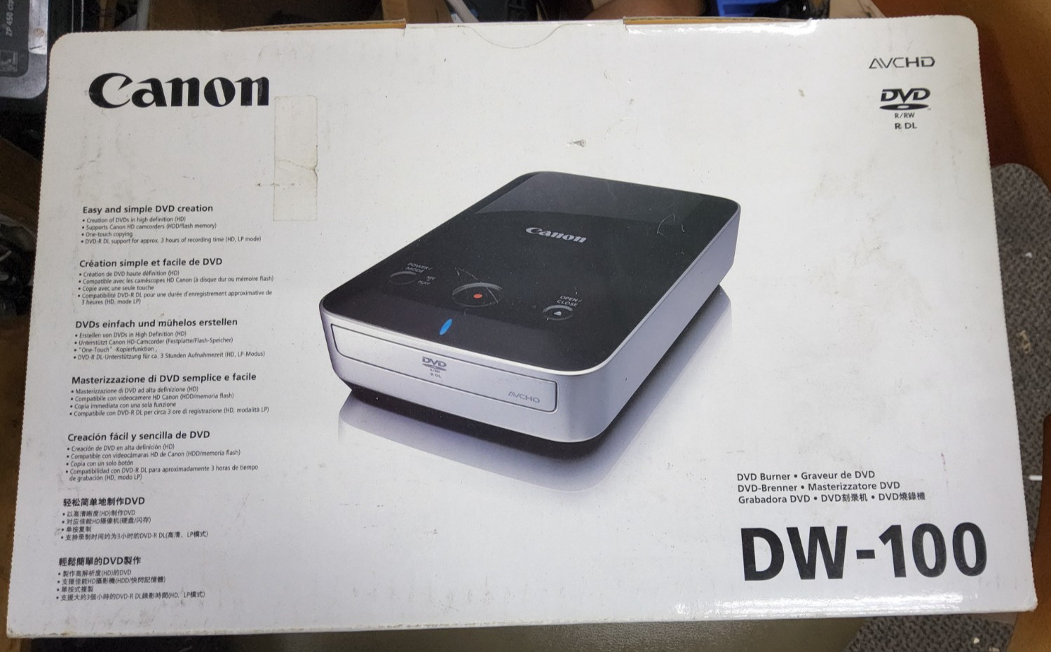 Canon DW-100 DVD Burner For Canon Hard Drive and Flash Memory Based Camcorders