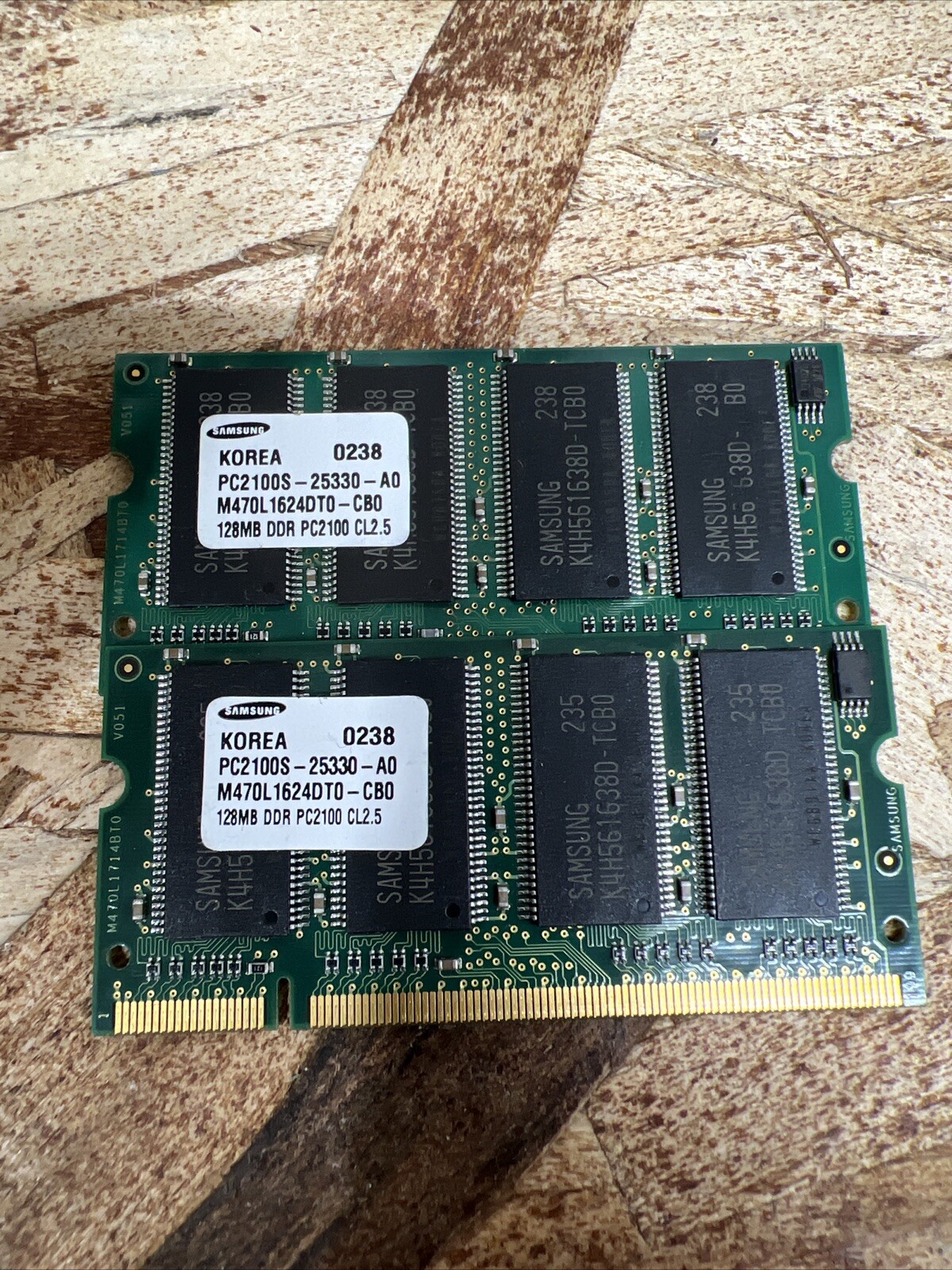 Samsung Ram PC2100S-25330-A0 128mb x 2(256) DDR CL2.5 Pulled From Working Machin