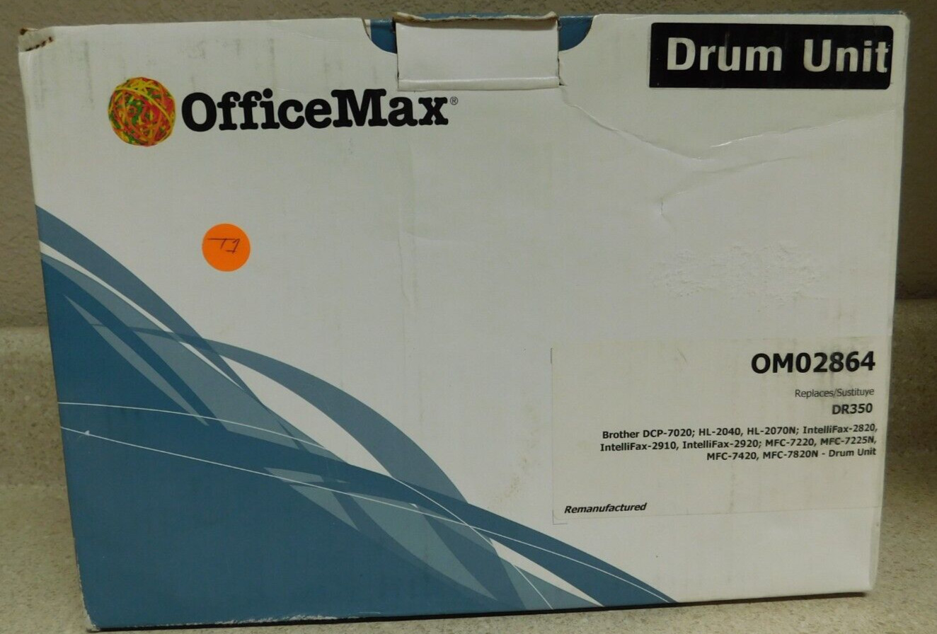 Office Max OM02864 Drum Unit Replaces DR350 Brother DCP-7020 HL-2040 HL-2070N .