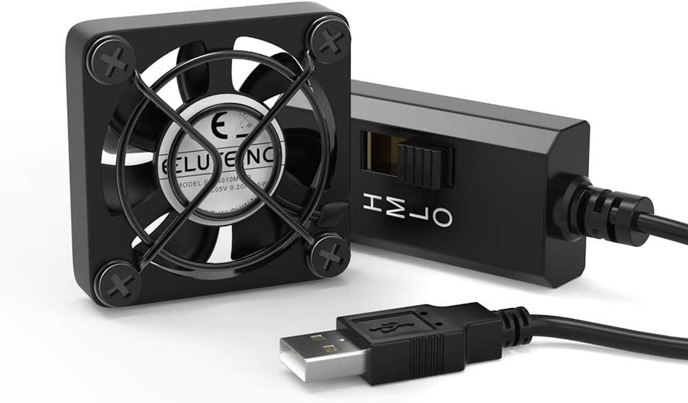 40Mm USB Fan with 3 Speed Control USB Ventilator 5V Max 5300RPM High Flow VR Coo