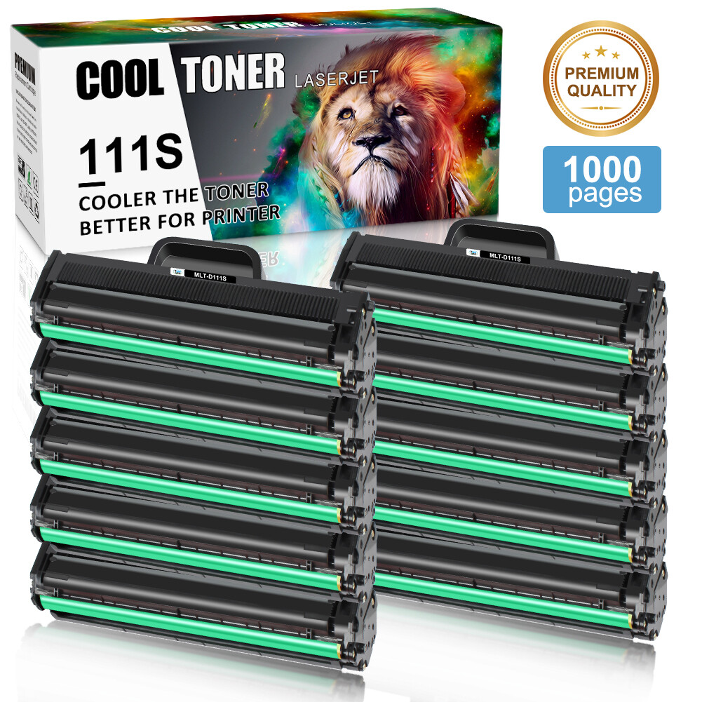 10 PK Black Toner Cartridges for Samsung Xpress MLT-D111S 111S M2022W M207FW