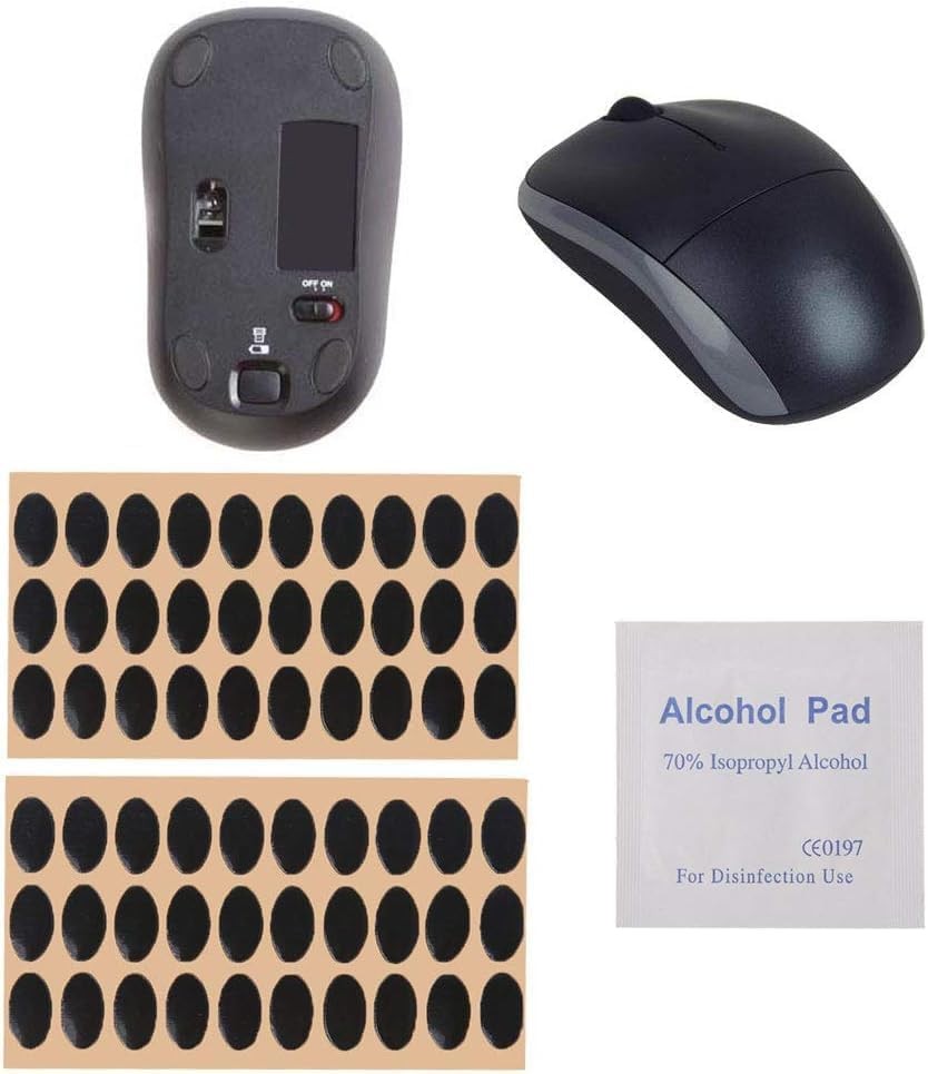 60Pcs Black Mouse Feet Sticker Skates Pads Replacement Feet for M215 / M310 /...