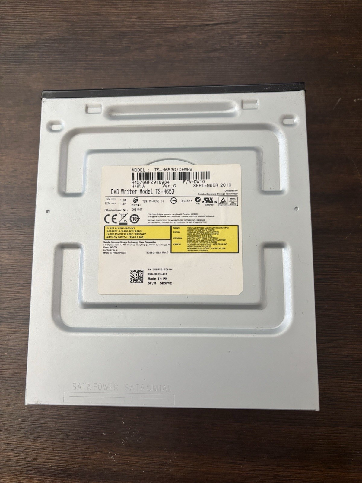 Dell Toshiba TSST DVD Writer Model TS-H653/DEBH SATA Drive