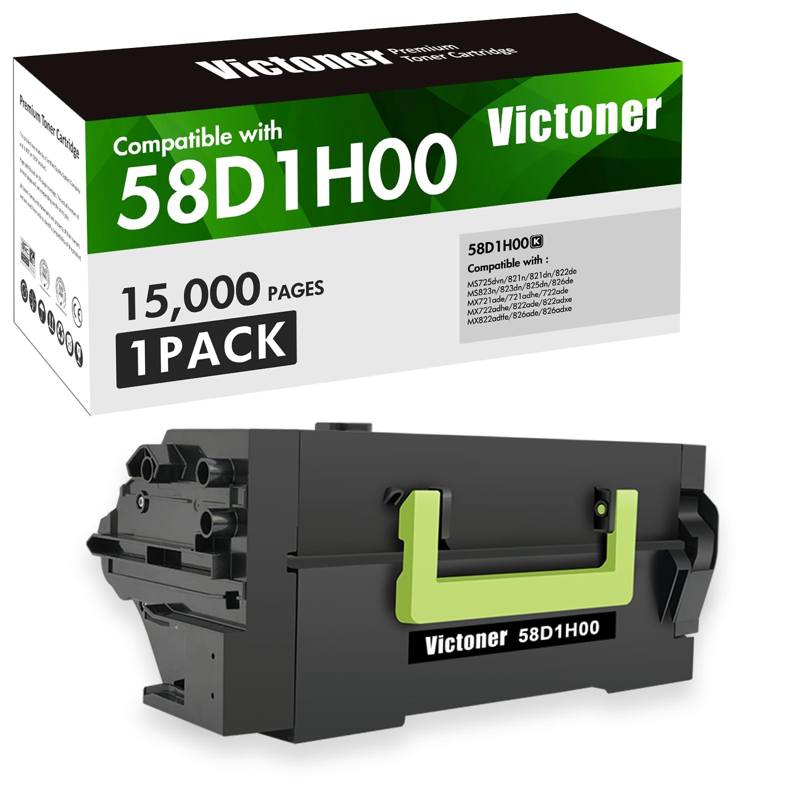 ** NEW Lexmark Toner | 58D1H00 / 58D1000 | Black | High Yield | Compatible |1-Pk