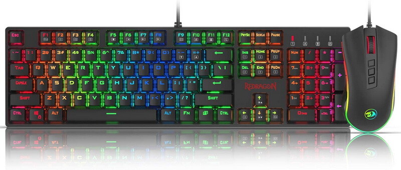 Redragon K582RGB-BA Mechanical Gaming Keyboard and Mouse Combo USB26