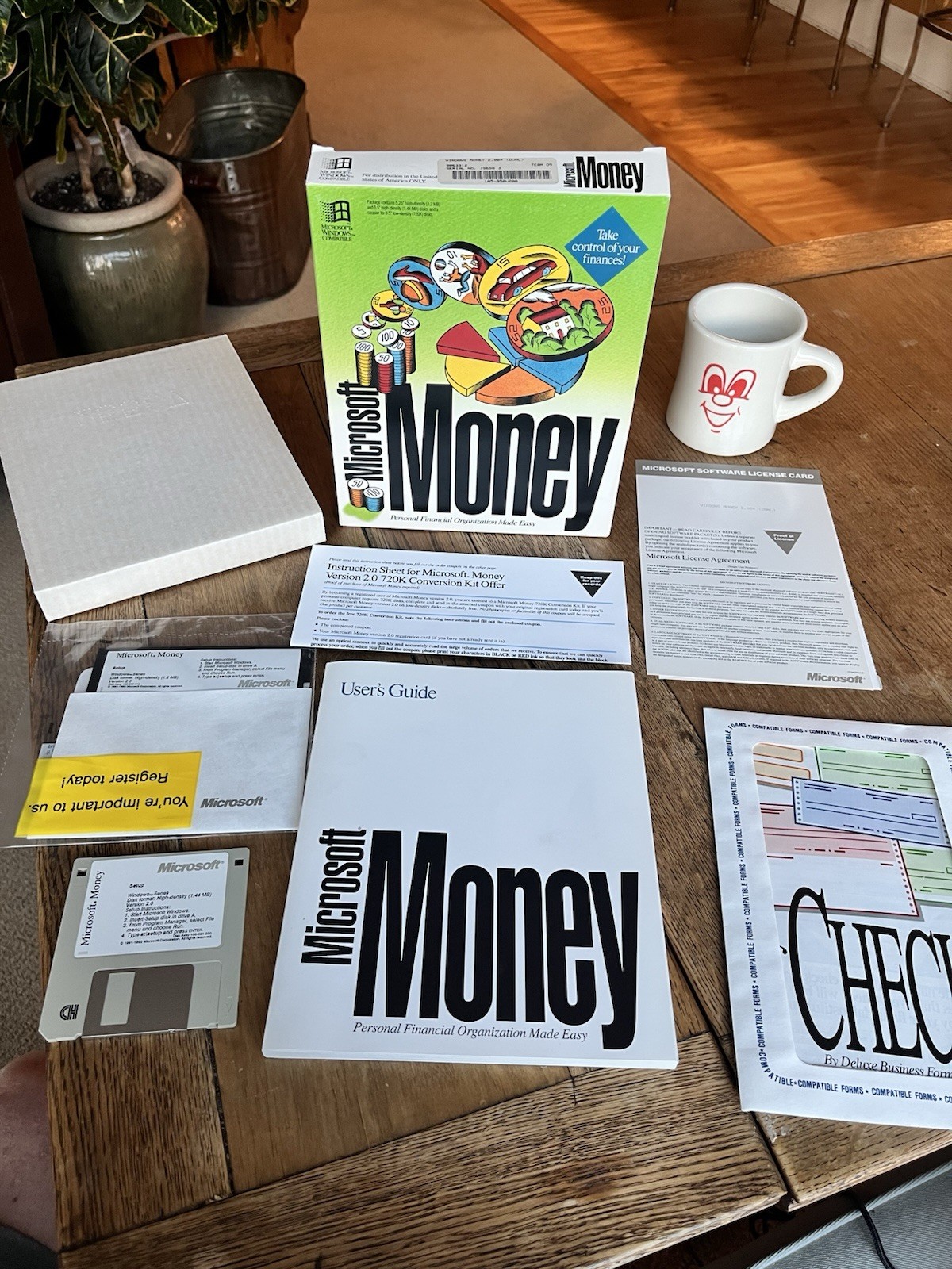 Rare 1992 Complete Retail Box Microsoft Money Version 2.0 | Dual Disc Software