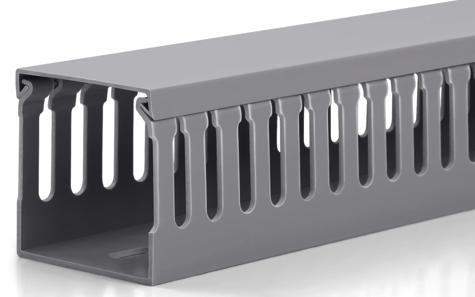 2x2 Inch Server Rack Cable Management Raceway Duct Kit Open Slot Grey PVC