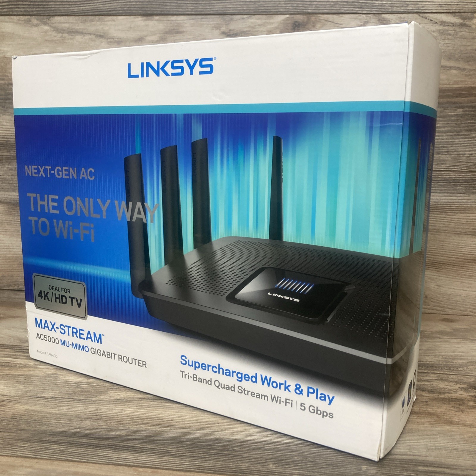 Linksys Ac5000 Mu MIMO 5.0 GHz Tri Band Quad Stream WiFi Router Ea9400 Tested