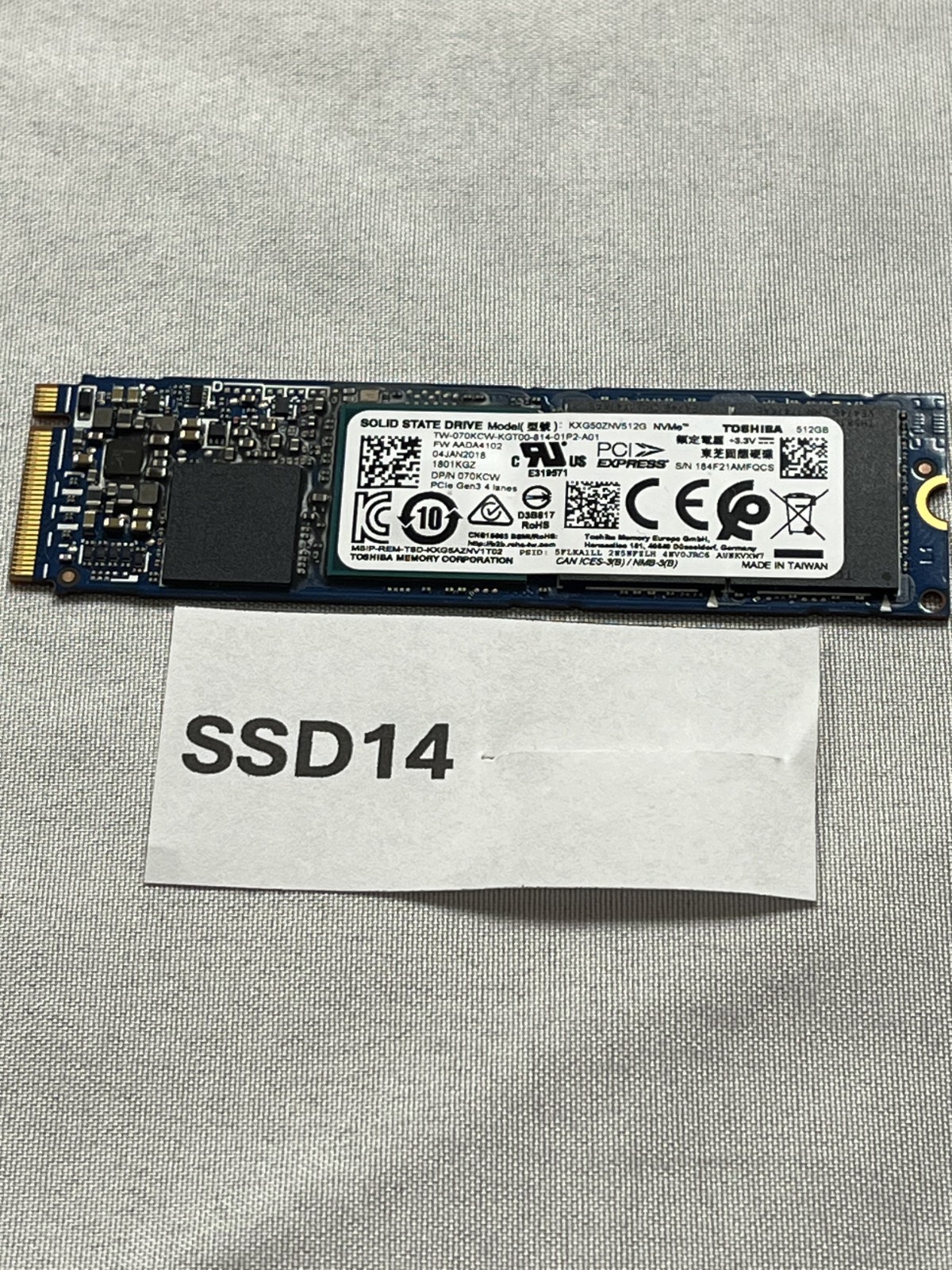 Toshiba M.2 512GB NVMe SSD 2280 (KXG60ZNV512G) TESTED SEE RESULTS #14