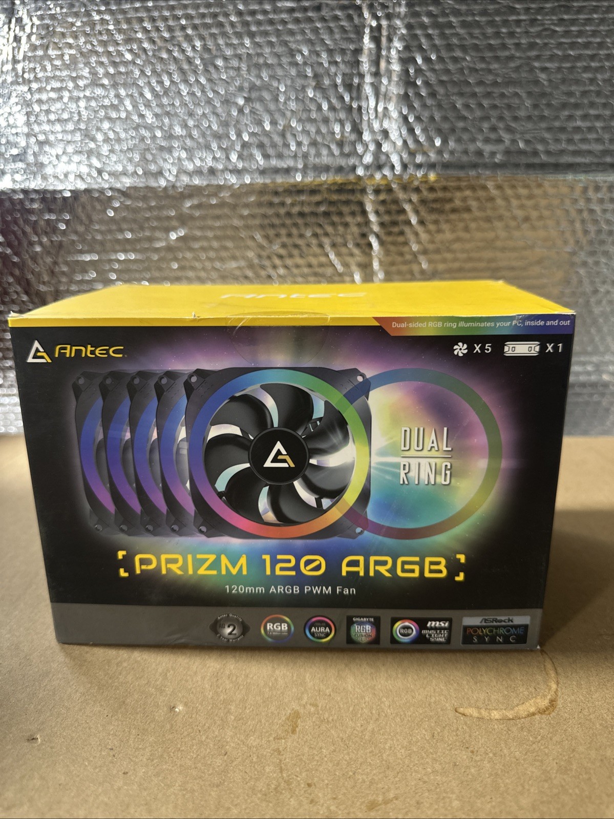 Antec Prizm 120 ARGB 5+C KIT 5x 120mm Case Fan Dual-Ring RGB with Fan Controller