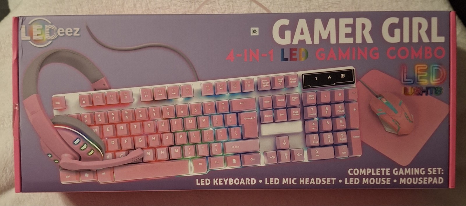 Gamer Girl 4 In 1 Led Gaming Combo