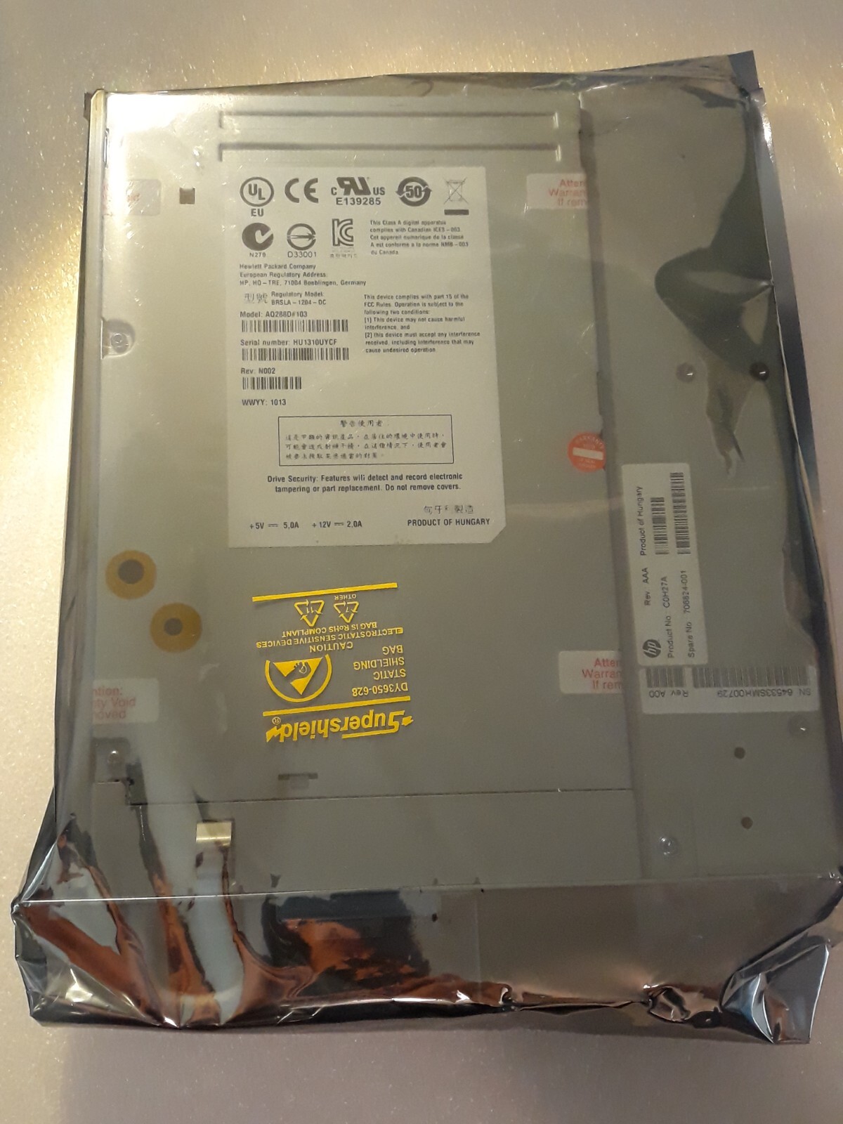 HP C0H27A 2.50 TB (Native) /6.25 TB (Compressed) LTO-6 Tape Drive LTO6