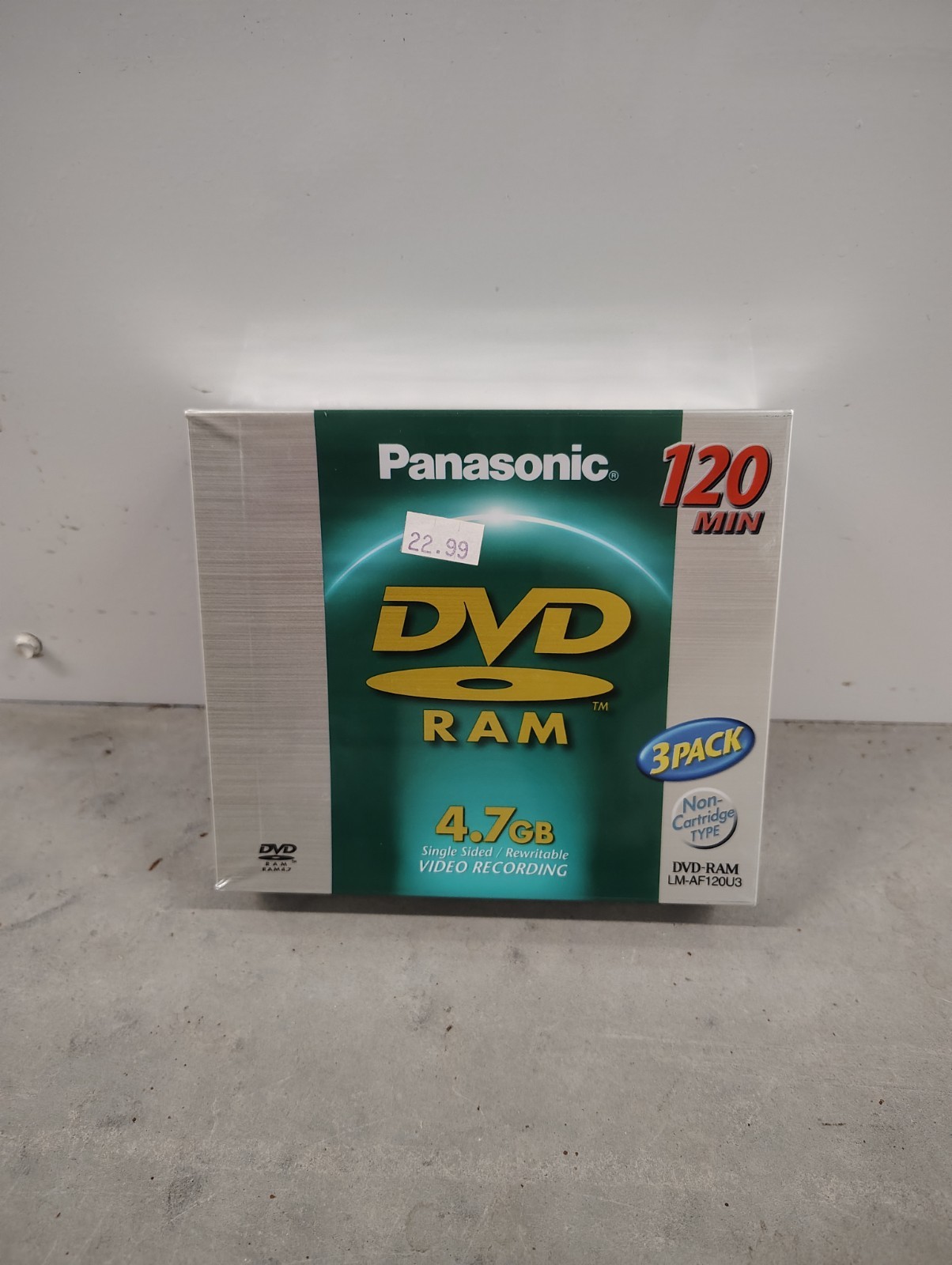 Panasonic DVD RAM 3 pack 120 Min. 2 3X Speed -- Brand New Sealed