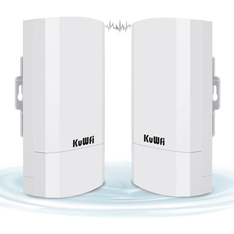 2-Pack 300Mbps Wireless Bridge Outdoor CPE WiFi Kit Point to Point | 2.4GHz P2P