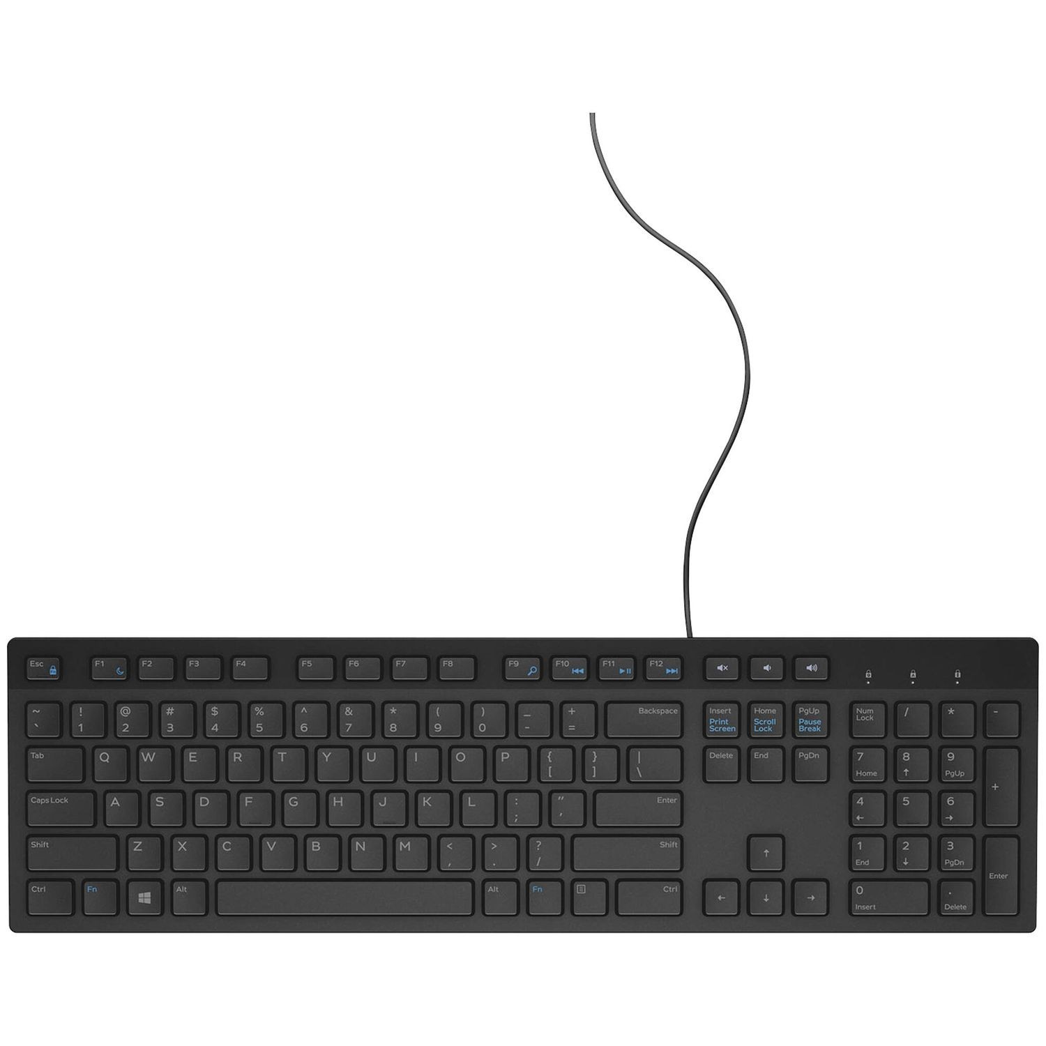 Dell KB216 USB Wired Keyboard Black Full Size Chiclet Multimedia KB216-BK-US