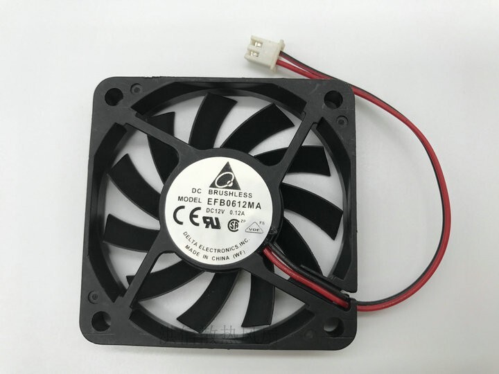 Delta 6010 EFB0612MA DC12V 0.12A 6CM 60mm double ball cooling fan 2pin