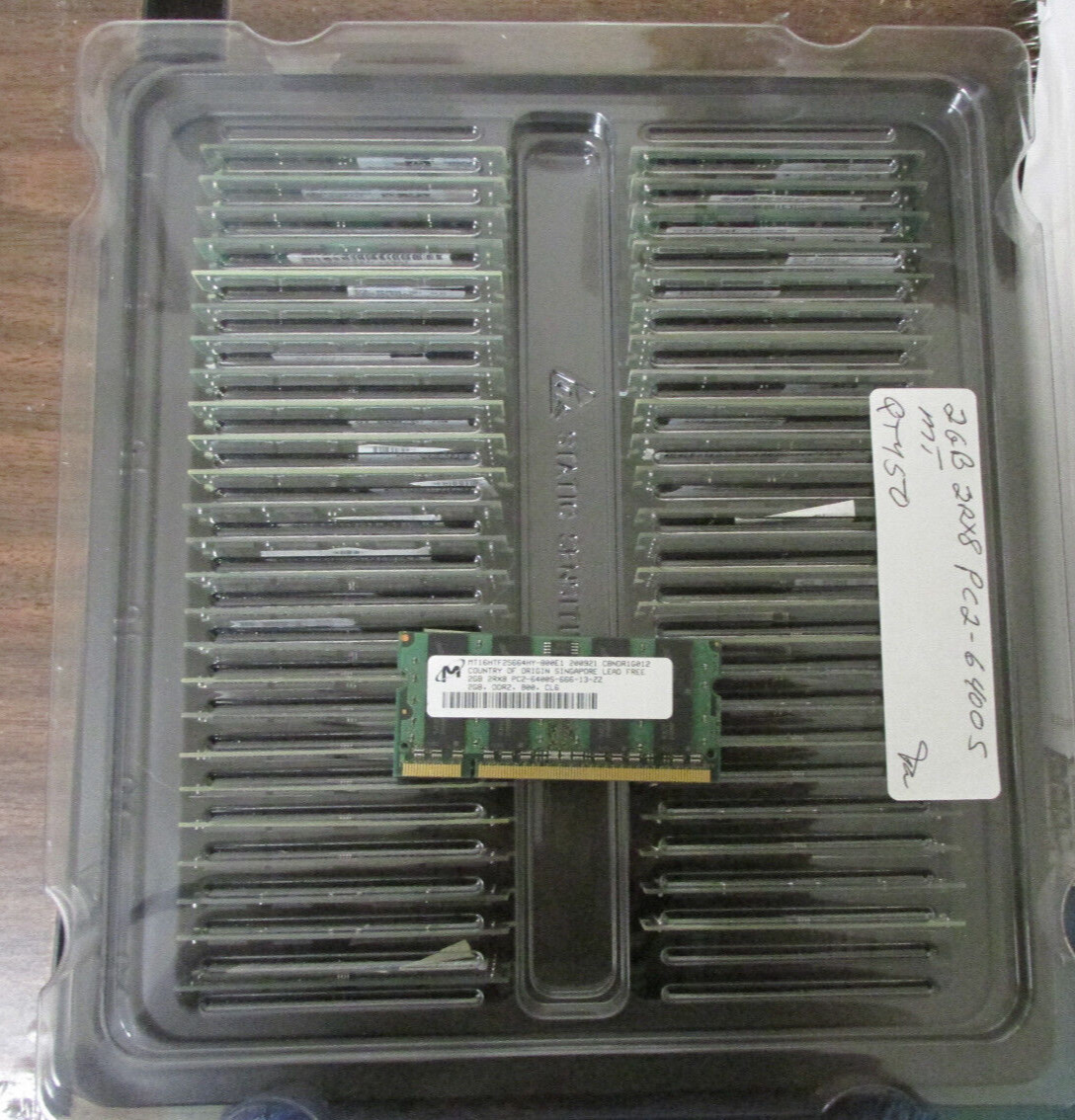 LOT OF 50 MICRON 100GB (2GB X 50) 2Rx8 PC2-6400S DDR2 LAPTOP MEMORY RAM