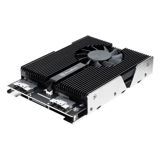 Silverstone SDP13B QUAD PCIe NVMe M.2 SSD 3.5inch Bay MOUNTING LED Adapter
