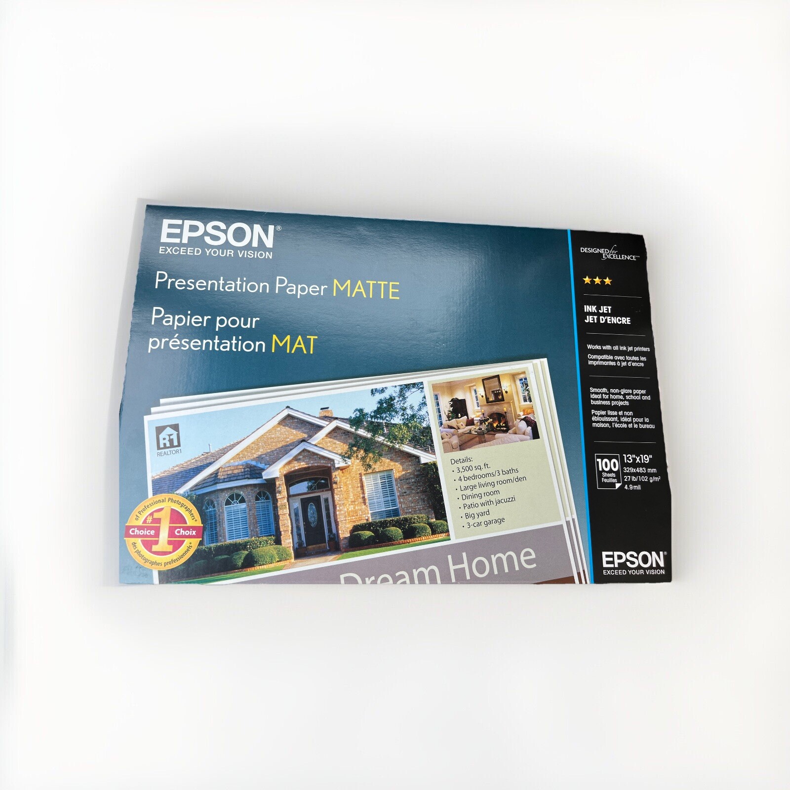Epson Matte A3+ 13x19 Presentation Photo Paper - 100 Sheets NIB Unopened