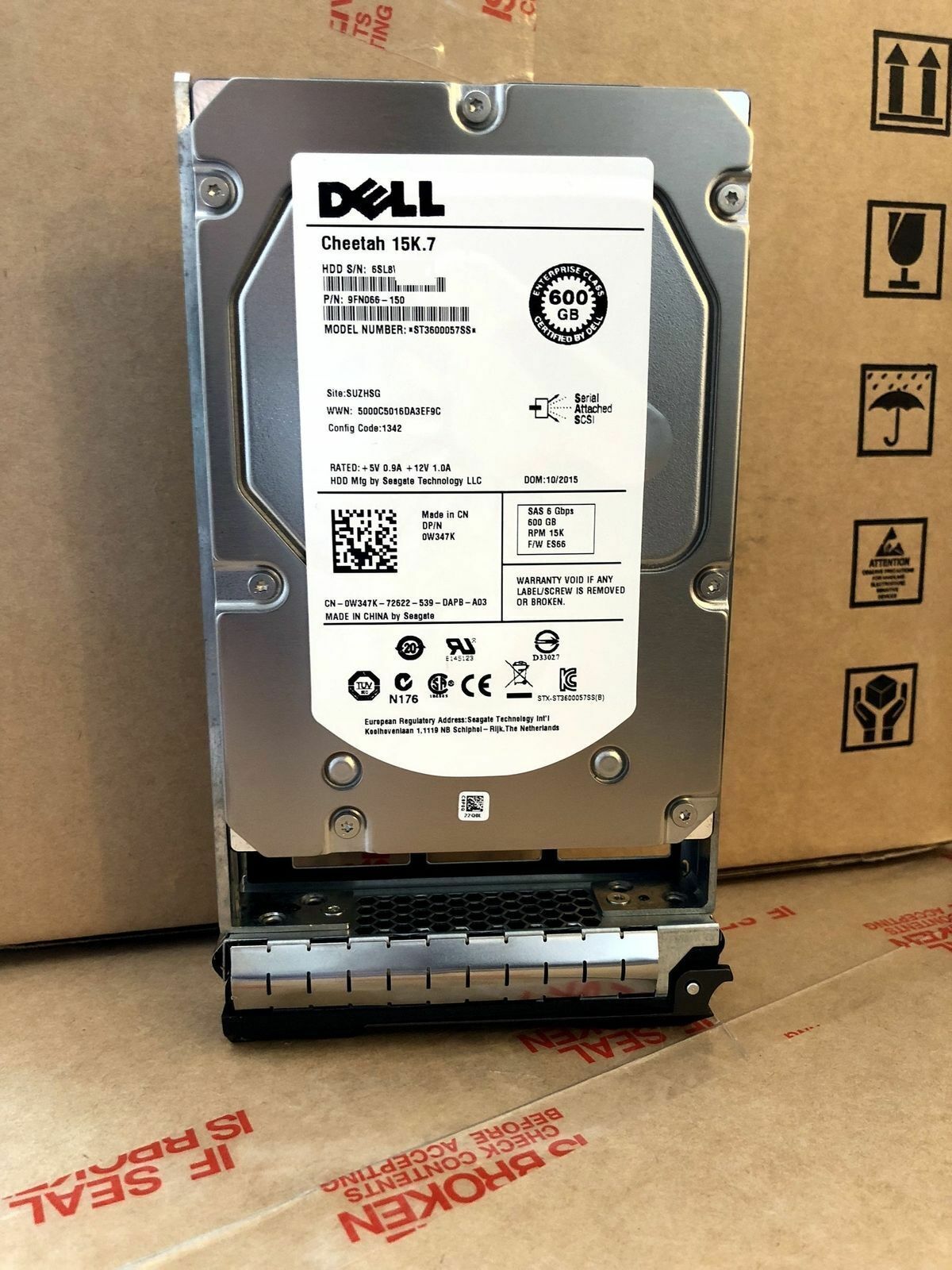 New For Dell 0W347K ST3600057SS 600G 3.5 inch 15000 rpm 15K.7 SAS hard drive