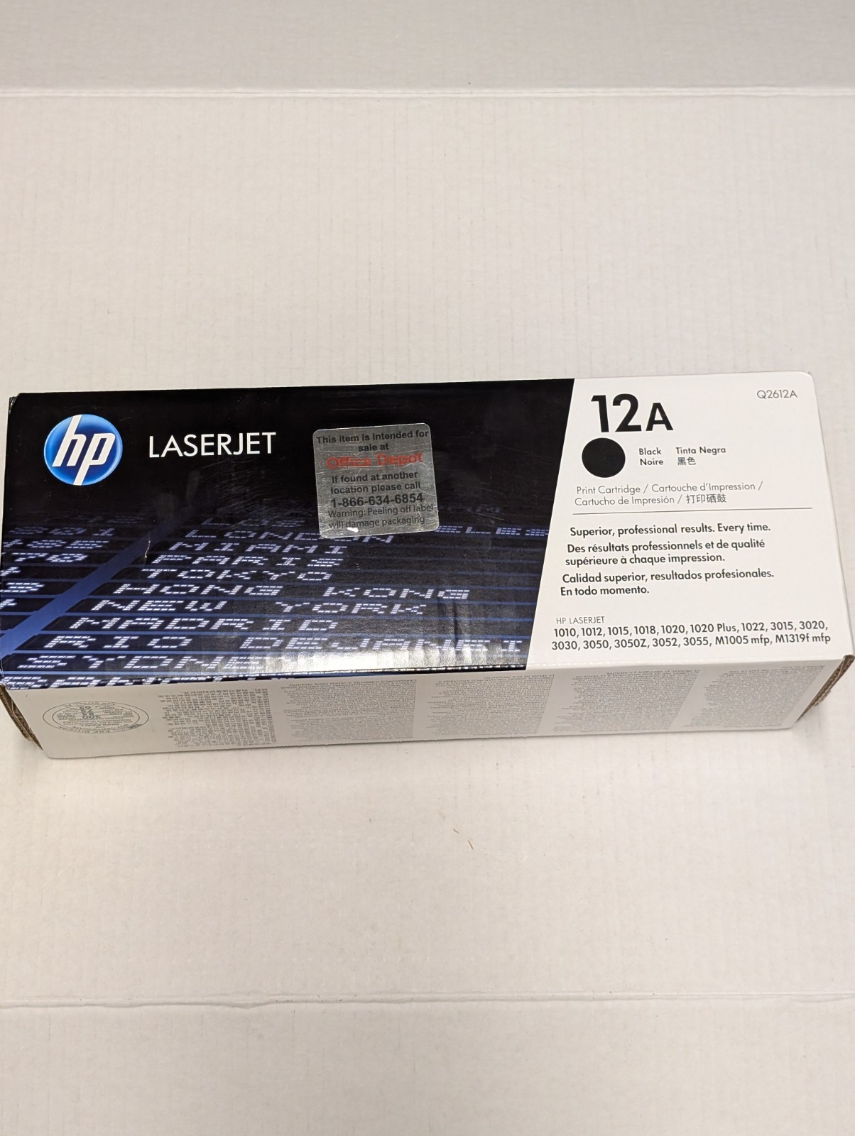 HP LaserJet 12A Q2612A Black Toner Cartridge OEM Genuine Sealed Box