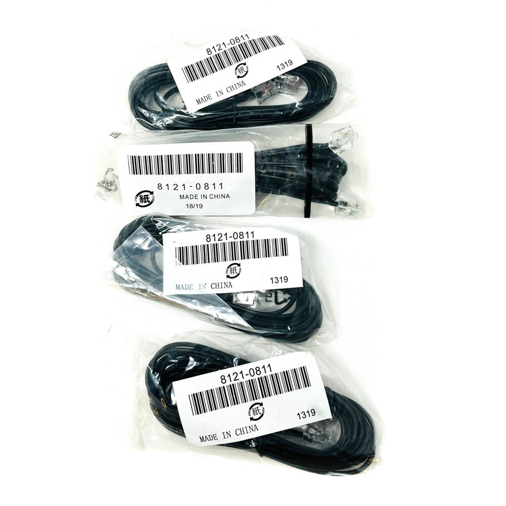 4 pcs HP Hewlett Packard 8121-0811 Telephone Cable 2-Wire RJ-11 Male 10 ft
